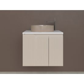   Piramida EURIDIKA fali fürdőszobabútor - mosdópult mosdó nélkül -2 ajtós - PINO BÉZS - 65 x 48 x 53 cm