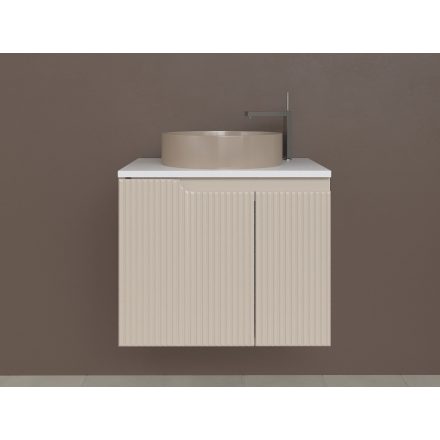 Piramida EURIDIKA fali fürdőszobabútor - mosdópult mosdó nélkül -2 ajtós - PINO BÉZS - 65 x 48 x 53 cm