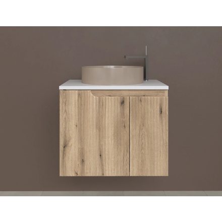 Piramida EURIDIKA fali fürdőszobabútor - mosdópult mosdó nélkül -2 ajtós - PINO TÖLGY - 65 x 48 x 53