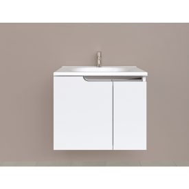   Piramida EURIDIKA fali fürdőszobabútor - műmárvány mosdóval -2 ajtós - 65 x 48 x 53 cm