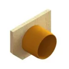 BASE végzáró elem – fibrobeton, LN100, Hext.125 mm, DN110 kimenet
