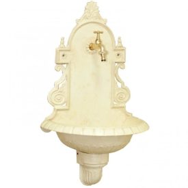   VERONA kerti alumínium öntvény falikút műkő, tömlővéges réz kerti csappal