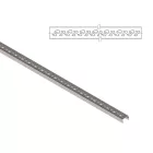 STAINLESS inox dekor folyókarács – esőcsepp mintás, 1000×28,5 mm
