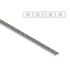 STAINLESS inox dekor folyókarács – juharlevél mintás, 1000×28,5 mm
