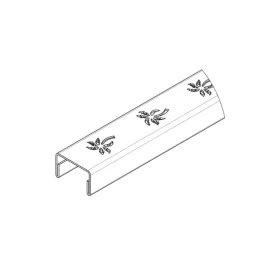   STAINLESS inox dekor folyókarács – pálmafa mintás, 1000×28,5 mm
