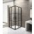 Stuxi Delhi Black X 80x80 cm szögletes két tolóajtós zuhanykabin 6 mm vízlepergető biztonsági üveggel, fekete keretes, 190 cm magas