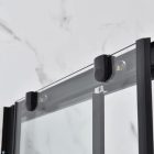 Stuxi Delhi Black X 80x80 cm szögletes két tolóajtós zuhanykabin 6 mm vízlepergető biztonsági üveggel, fekete keretes, 190 cm magas