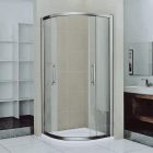 Stuxi Delhi 80x80 cm íves két tolóajtós zuhanykabin zuhanytálcával és króm szifonnal, krómozott elemekkel, 190 cm magas