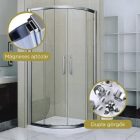 Stuxi Delhi 80x80 cm íves két tolóajtós zuhanykabin zuhanytálcával és króm szifonnal, krómozott elemekkel, 190 cm magas