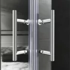 Stuxi Delhi 90x90 cm íves két tolóajtós zuhanykabin 6 mm vízlepergető biztonsági üveggel, króm elemekkel, 190 cm magas