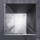 Stuxi Delhi 90x90 cm szögletes két tolóajtós zuhanykabin 6 mm vízlepergető biztonsági üveggel, króm elemekkel, 190 cm magas