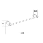 Mexen Estela törölközőtartó rúd 63 cm, arany