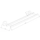 Mexen Loft dupla törölközőtartó rúd 54 cm, fekete