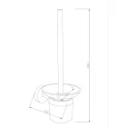 Mexen Loft fali WC kefe tartóval, króm