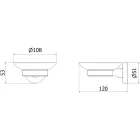 Mexen Remo fali szappantartó üvegtálcával, fehér
