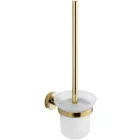 Mexen Remo fali WC kefe tartóval, arany