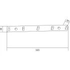 Mexen ötágú törölközőakasztó-sor, 32 cm, 3 cm faltávolság, fekete