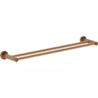 Mexen Triv dupla törölközőtartó rúd 65 cm, szálcsiszolt réz