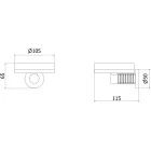 Mexen Triv fali szappantartó fehér műkő tálcával, szálcsiszolt grafit