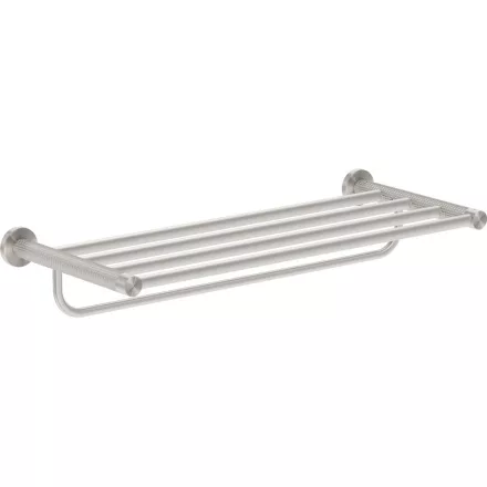 Mexen Triv törölközőtartó polc alsó rúddal 60 cm, szálcsiszolt nikkel