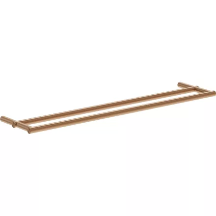 Mexen Loop dupla törölközőtartó rúd 62 cm, szálcsiszolt réz