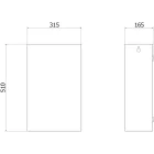 Mexen Linox fali szemetes 25 literes, inox