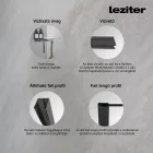 Leziter Tribeca 110x140 cm harmonika kádparaván, 4 mm üveg, matt fekete