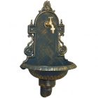 VERONA kerti alumínium öntvény falikút antikolt arany, tömlővéges réz kerti csappal