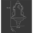 VERONA kerti alumínium öntvény falikút antikolt arany, tömlővéges réz kerti csappal