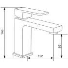 Mexen Uno mosdó csaptelep, fekete