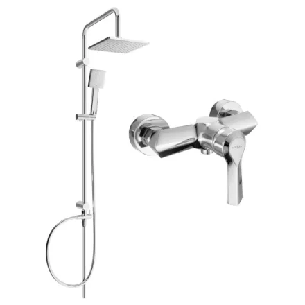 Mexen Sabre Tord zuhanyrendszer 20 cm-es esőztetővel, króm