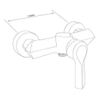 Mexen Sabre Sven zuhanyrendszer 20 cm-es esőztetővel, króm