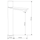 Mexen Royo One magasított mosdó csaptelep, fehér-króm