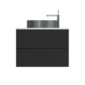   Piramida EURIDIKA fali fürdőszobabútor - mosdópult mosdó nélkül -2 fiókos - PINO FEKETE - 75 x 48 x