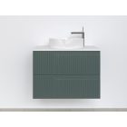 Piramida EURIDIKA fali fürdőszobabútor - mosdópult mosdó nélkül -2 fiókos - PINO ZÖLD - 75 x 48 x 53 cm