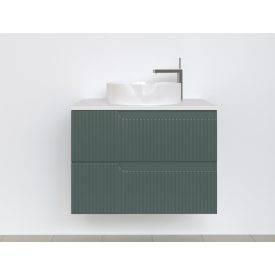   Piramida EURIDIKA fali fürdőszobabútor - mosdópult mosdó nélkül -2 fiókos - PINO ZÖLD - 75 x 48 x 53 cm