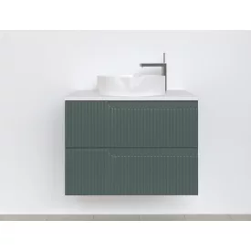   Piramida EURIDIKA fali fürdőszobabútor - mosdópult mosdó nélkül -2 fiókos - PINO ZÖLD - 75 x 48 x 53 cm