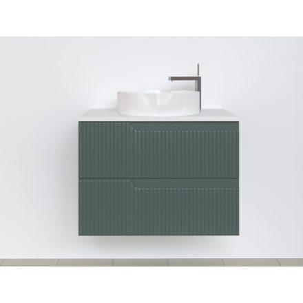 Piramida EURIDIKA fali fürdőszobabútor - mosdópult mosdó nélkül -2 fiókos - PINO ZÖLD - 75 x 48 x 53 cm