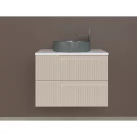   Piramida EURIDIKA fali fürdőszobabútor - mosdópult mosdó nélkül -2 fiókos - PINO BÉZS - 75 x 48 x 53 cm