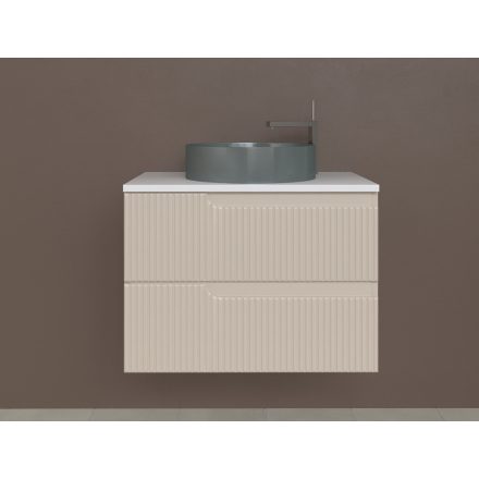 Piramida EURIDIKA fali fürdőszobabútor - mosdópult mosdó nélkül -2 fiókos - PINO BÉZS - 75 x 48 x 53 cm