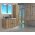 Piramida EURIDIKA fali fürdőszobabútor - mosdópult mosdó nélkül -2 fiókos - PINO TÖLGY - 75 x 48 x 53 cm