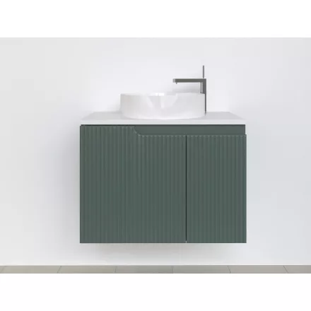 Piramida EURIDIKA fali fürdőszobabútor - mosdópult mosdó nélkül -2 ajtós - PINO ZÖLD - 75 x 48 x 53 cm