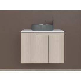   Piramida EURIDIKA fali fürdőszobabútor - mosdópult mosdó nélkül -2 ajtós - PINO BÉZS - 75 x 48 x 53 cm