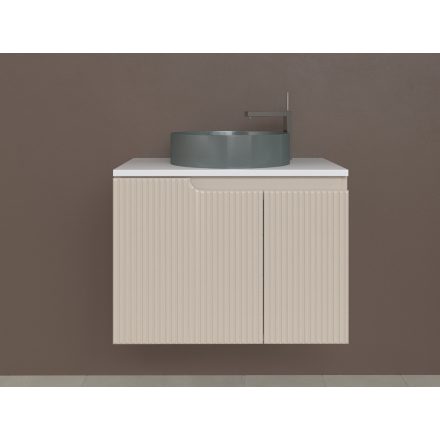 Piramida EURIDIKA fali fürdőszobabútor - mosdópult mosdó nélkül -2 ajtós - PINO BÉZS - 75 x 48 x 53 cm