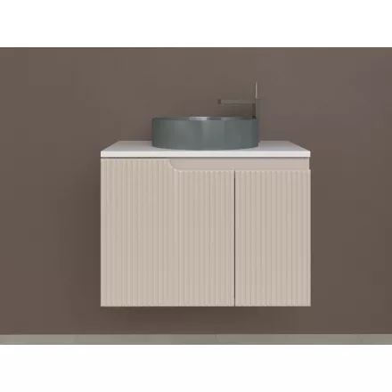 Piramida EURIDIKA fali fürdőszobabútor - mosdópult mosdó nélkül -2 ajtós - PINO BÉZS - 75 x 48 x 53 cm