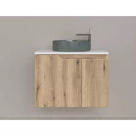 Piramida EURIDIKA fali fürdőszobabútor - mosdópult mosdó nélkül -2 ajtós - PINO TÖLGY - 75 x 48 x 53 cm