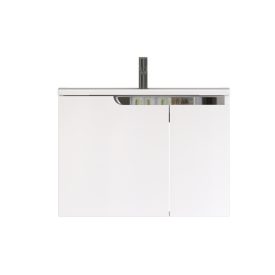   Piramida EURIDIKA fali fürdőszobabútor - műmárvány mosdóval -2 ajtós - 75 x 48 x 53 cm