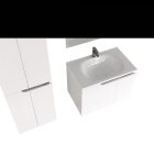 Piramida EURIDIKA fali fürdőszobabútor - műmárvány mosdóval -2 ajtós - 75 x 48 x 53 cm