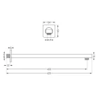 Mexen Cube DR02 termosztátos falsík alatti zuhanyrendszer 30 cm-es esőztetővel, rózsaarany
