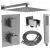Mexen Cube DR02 termosztátos falsík alatti zuhanyrendszer 30 cm-es esőztetővel, szálcsiszolt grafit
